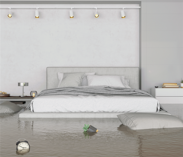 flooding bedroom interior